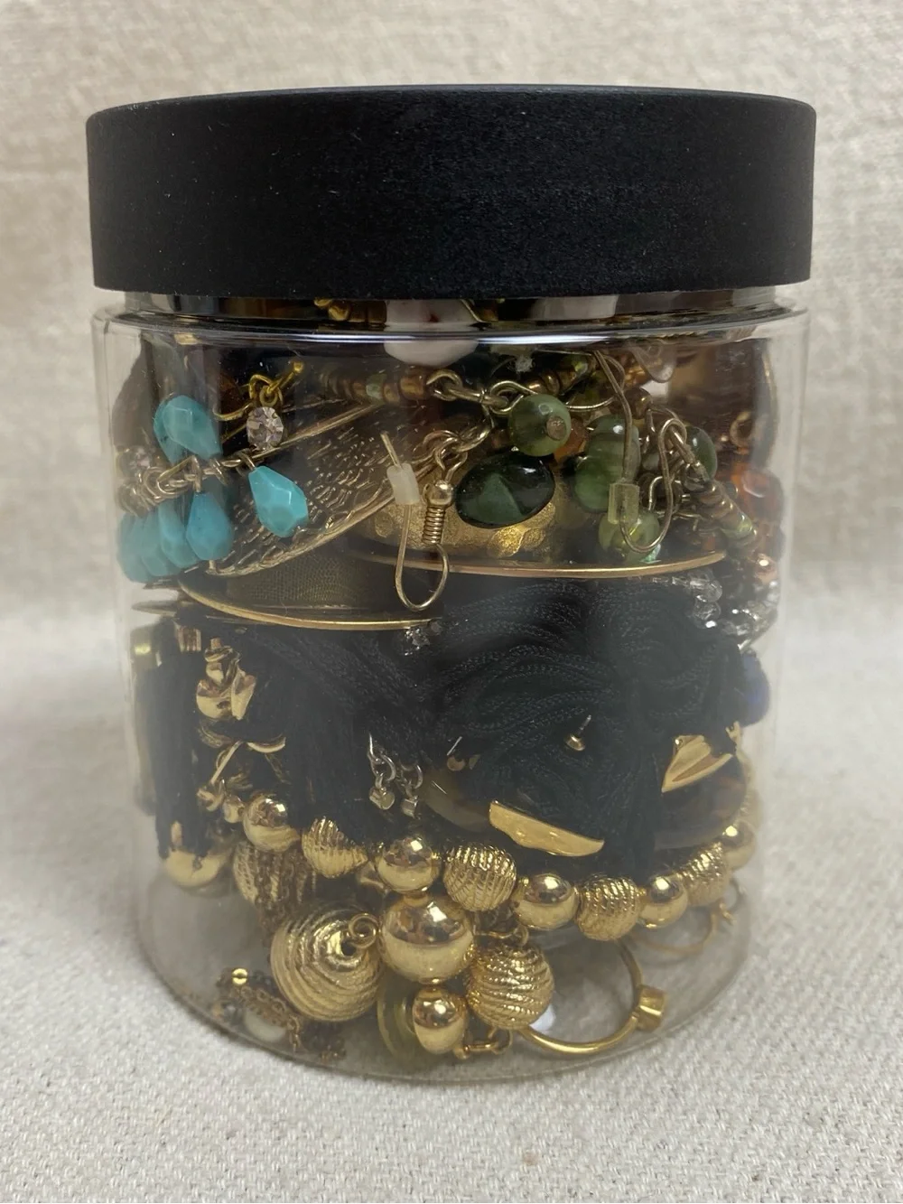 Gold-Tone Jewelry jar Mystery Mix